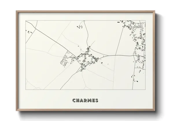 Une affiche de carte sur Charmes