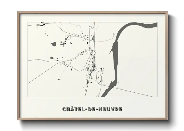 Une affiche de carte sur Châtel-de-Neuvre