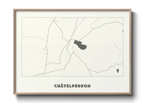 Une affiche de carte sur Châtelperron