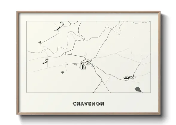 Une affiche de carte sur Chavenon