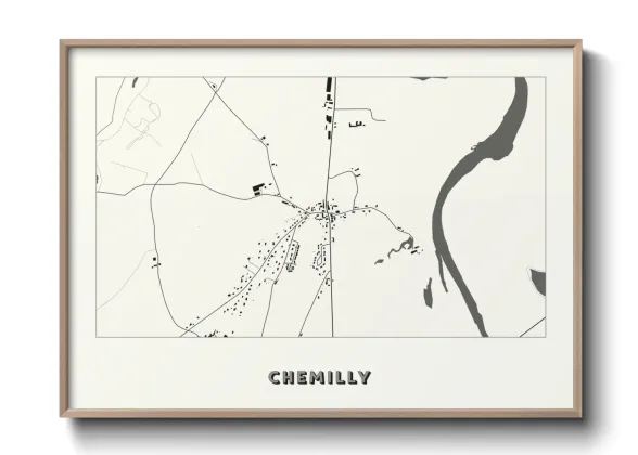 Une affiche de carte sur Chemilly