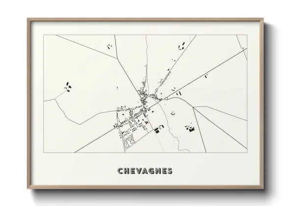 Une affiche de carte sur Chevagnes
