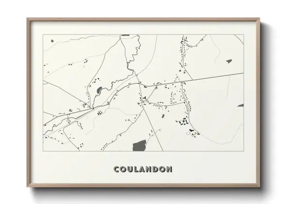 Une affiche de carte sur Coulandon