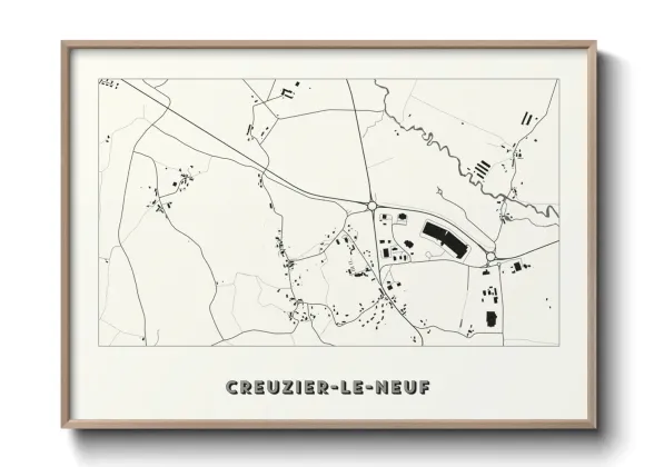 Une affiche de carte sur Creuzier-le-Neuf