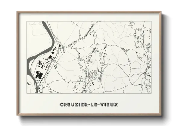 Une affiche de carte sur Creuzier-le-Vieux