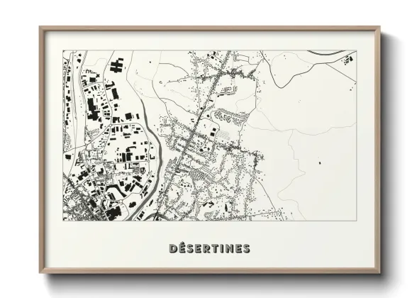Une affiche de carte sur Désertines
