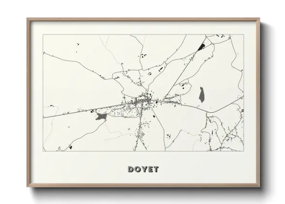 Une affiche de carte sur Doyet