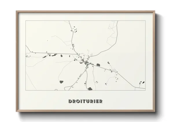 Une affiche de carte sur Droiturier