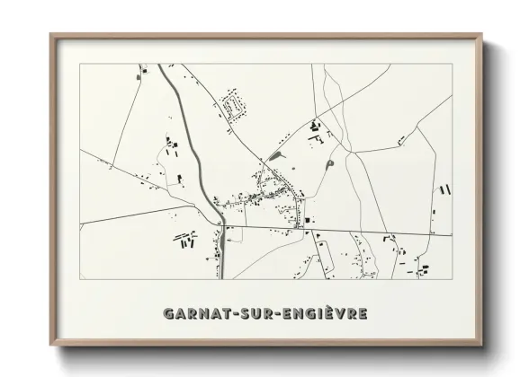 Une affiche de carte sur Garnat-sur-Engièvre