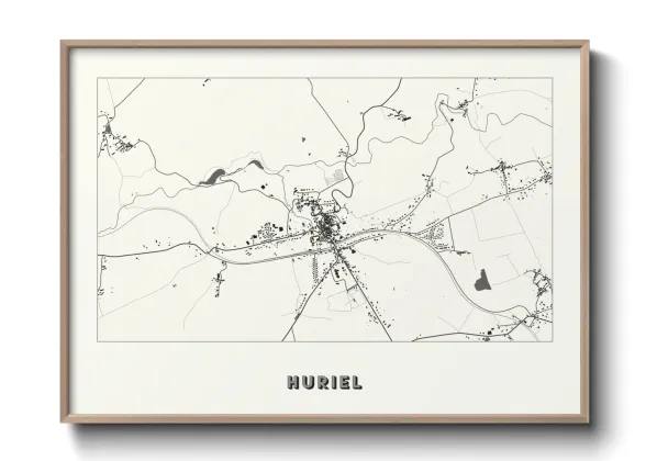 Une affiche de carte sur Huriel