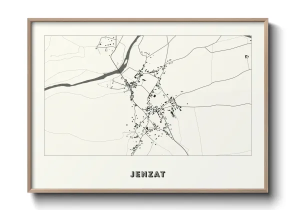 Une affiche de carte sur Jenzat