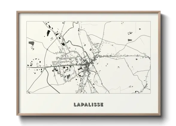 Une affiche de carte sur Lapalisse