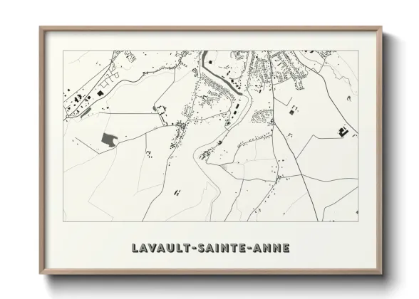 Une affiche de carte sur Lavault-Sainte-Anne