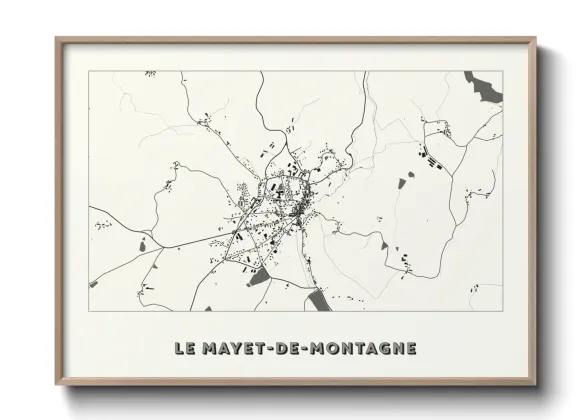 Une affiche de carte sur Le Mayet-de-Montagne