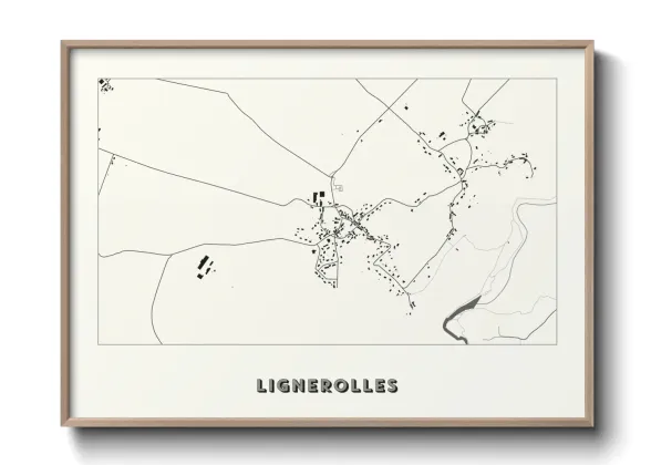 Une affiche de carte sur Lignerolles