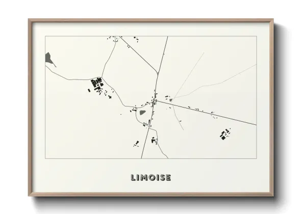 Une affiche de carte sur Limoise