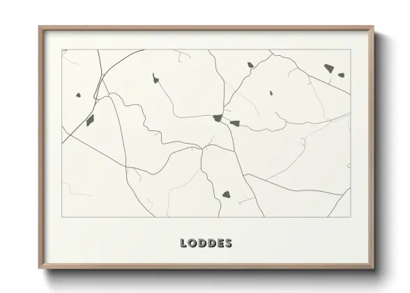 Une affiche de carte sur Loddes