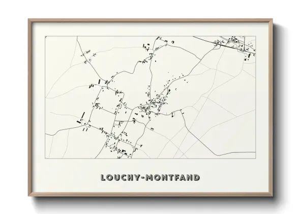 Une affiche de carte sur Louchy-Montfand