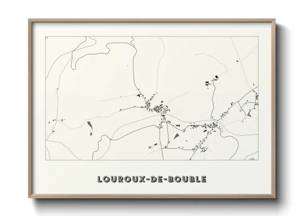 Une affiche de carte sur Louroux-de-Bouble
