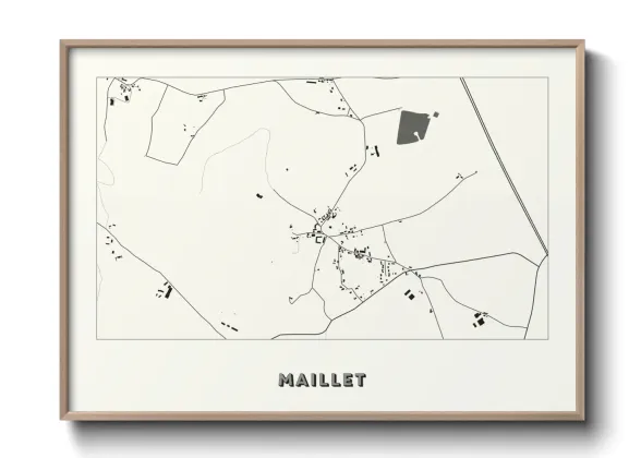 Une affiche de carte sur Maillet