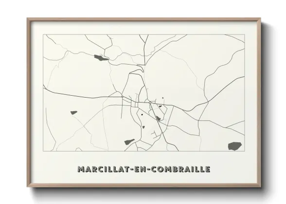 Une affiche de carte sur Marcillat-en-Combraille