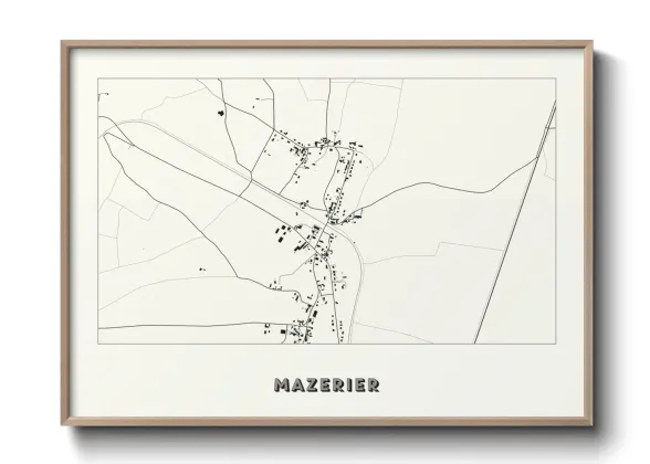 Une affiche de carte sur Mazerier
