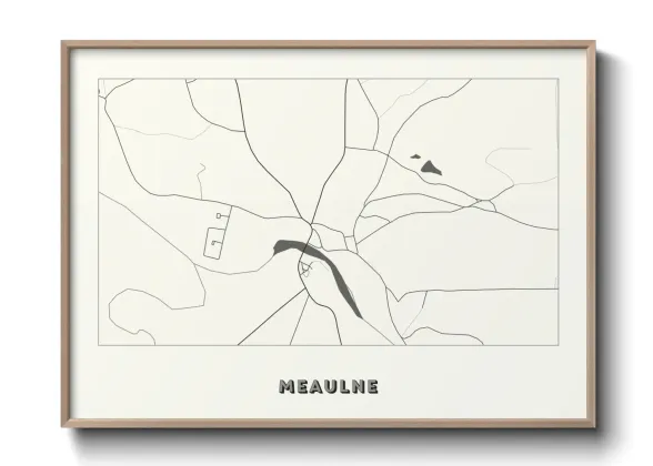 Une affiche de carte sur Meaulne