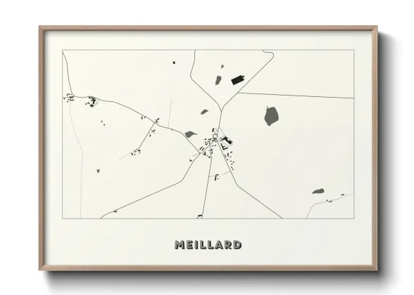 Une affiche de carte sur Meillard