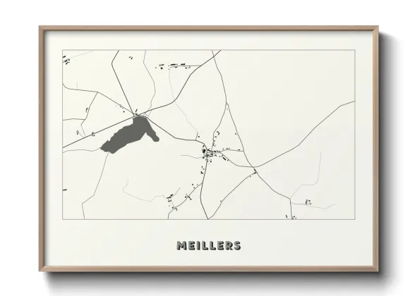 Une affiche de carte sur Meillers