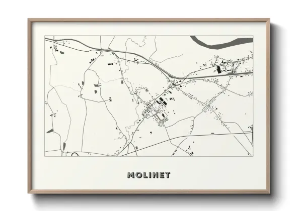 Une affiche de carte sur Molinet