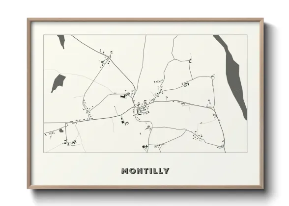 Une affiche de carte sur Montilly