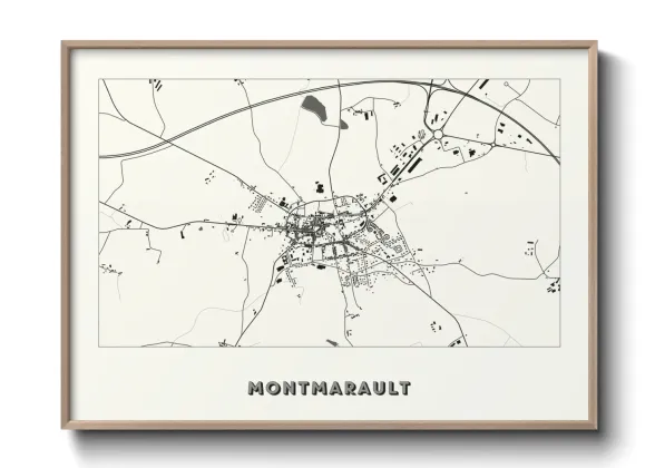 Une affiche de carte sur Montmarault