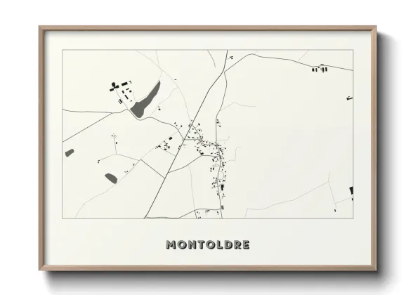 Une affiche de carte sur Montoldre