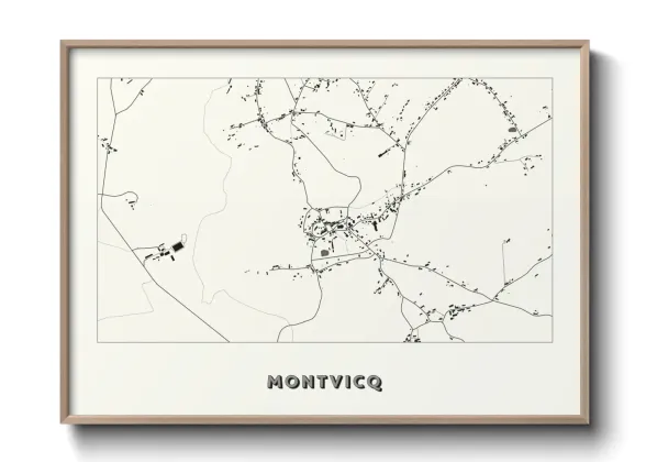 Une affiche de carte sur Montvicq