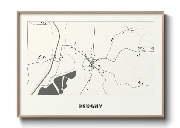 Une affiche de carte sur Reugny