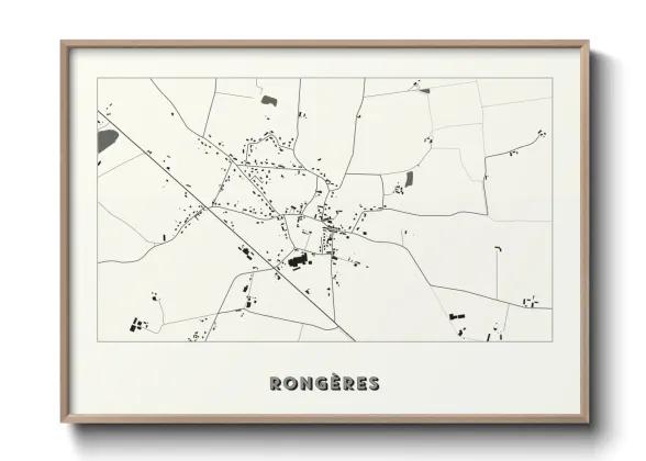 Une affiche de carte sur Rongères