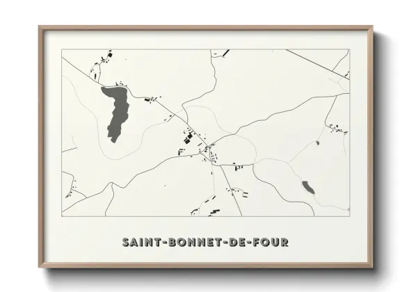 Une affiche de carte sur Saint-Bonnet-de-Four