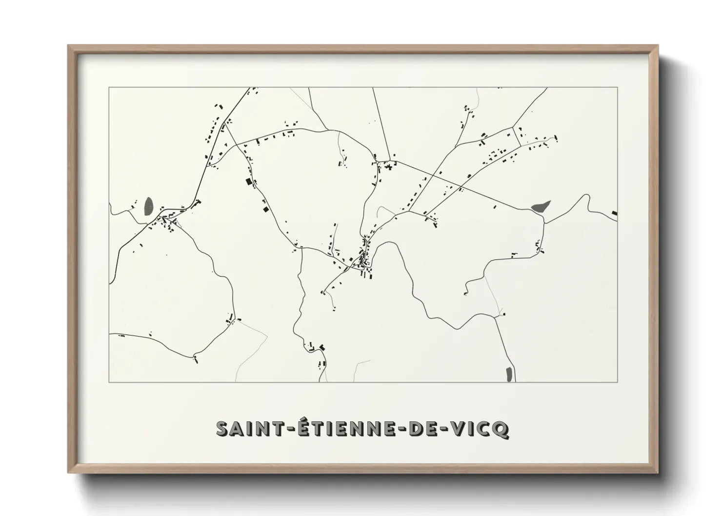 Un poster carteSaint-Étienne-de-Vicq