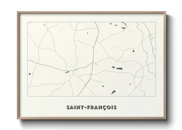 Une affiche de carte sur Saint-François