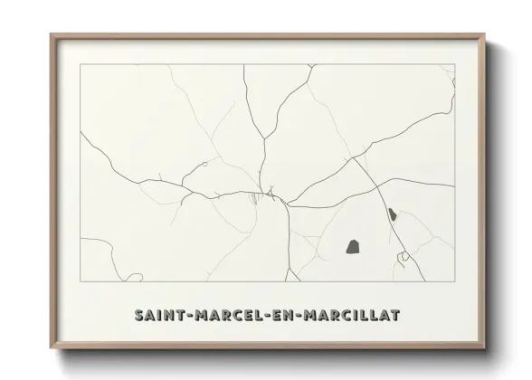 Une affiche de carte sur Saint-Marcel-en-Marcillat