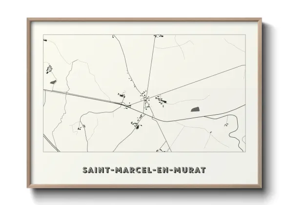 Une affiche de carte sur Saint-Marcel-en-Murat