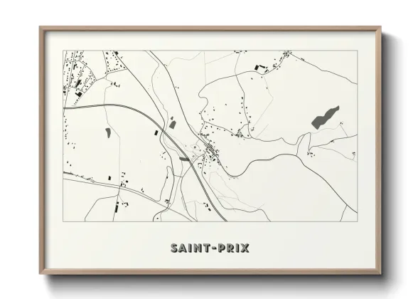 Une affiche de carte sur Saint-Prix