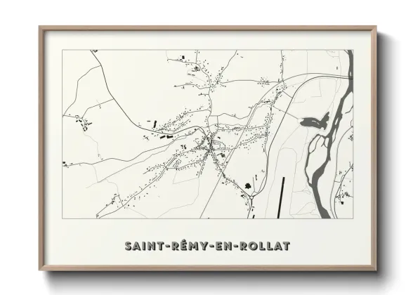 Une affiche de carte sur Saint-Rémy-en-Rollat