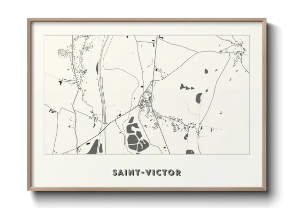 Une affiche de carte sur Saint-Victor