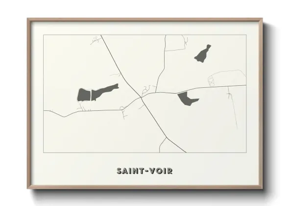 Une affiche de carte sur Saint-Voir