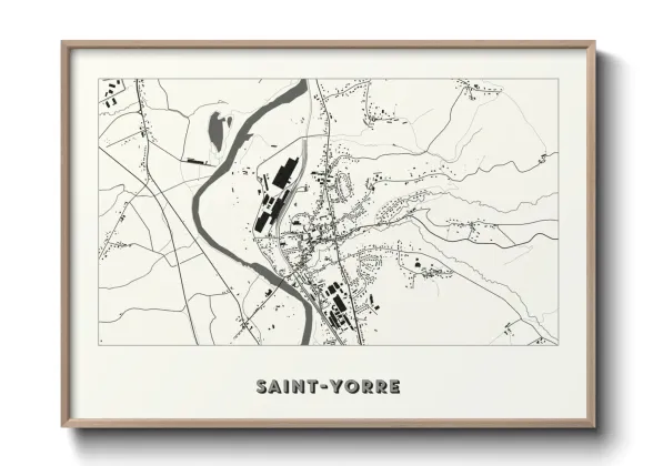 Une affiche de carte sur Saint-Yorre