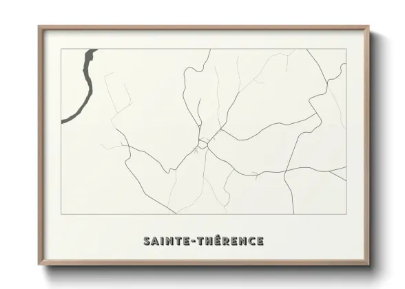 Une affiche de carte sur Sainte-Thérence