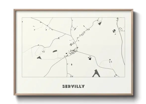 Une affiche de carte sur Servilly