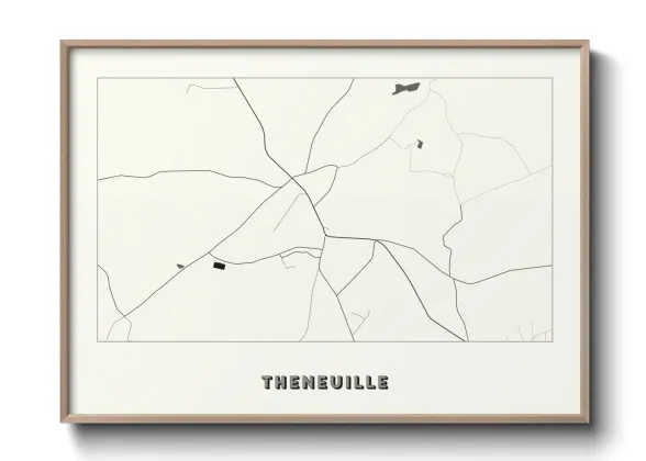 Une affiche de carte sur Theneuille