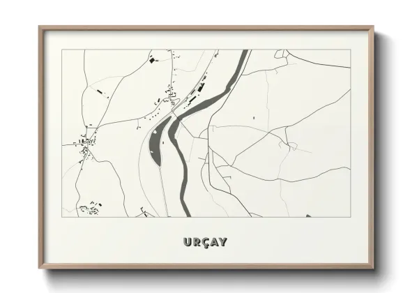 Une affiche de carte sur Urçay